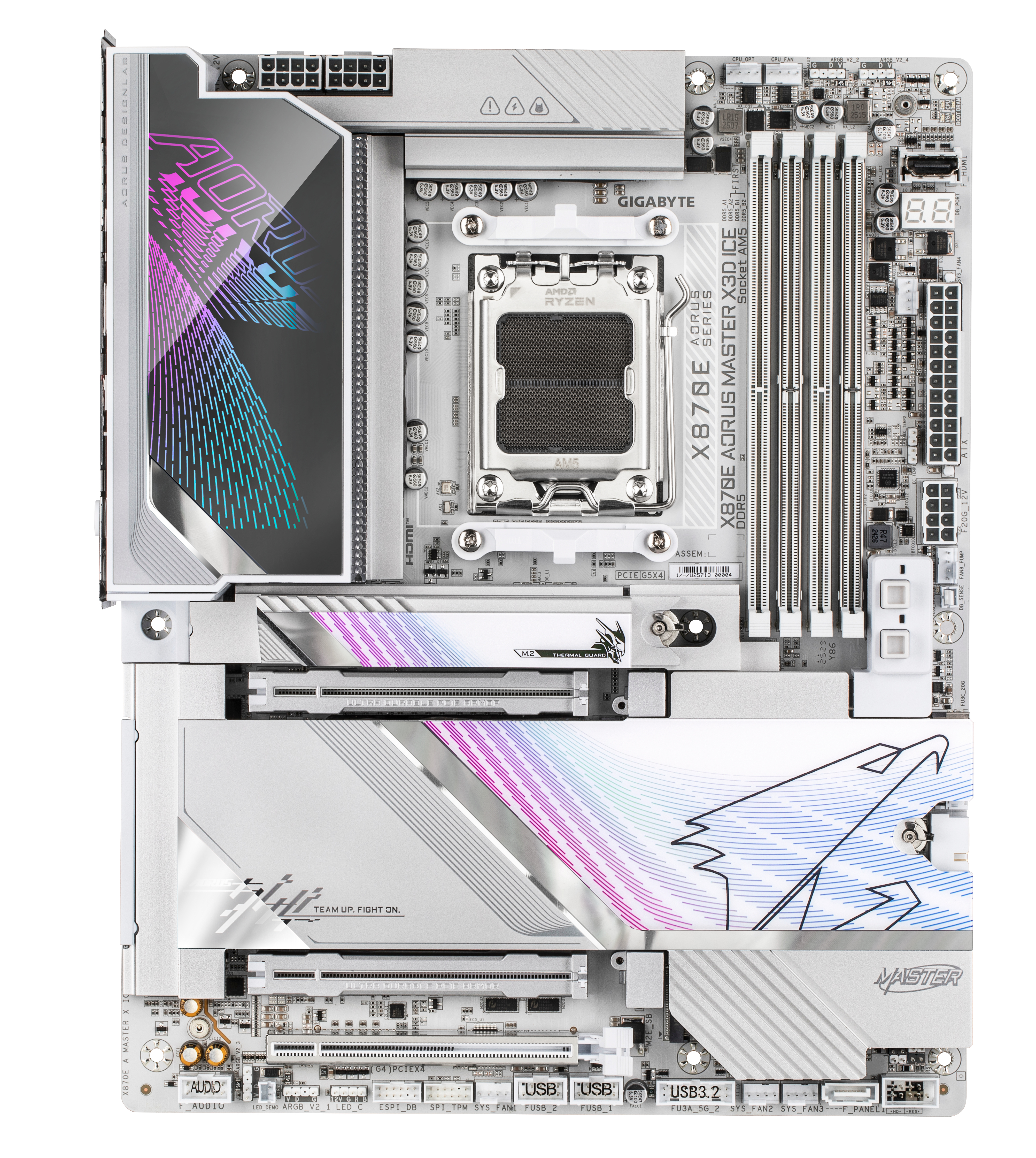 Gigabyte X870E A MASTER X ICE AM5 - Mainboard - AMD Sockel AM5 (Ryzen Zen4) - ATX, Ansicht 2