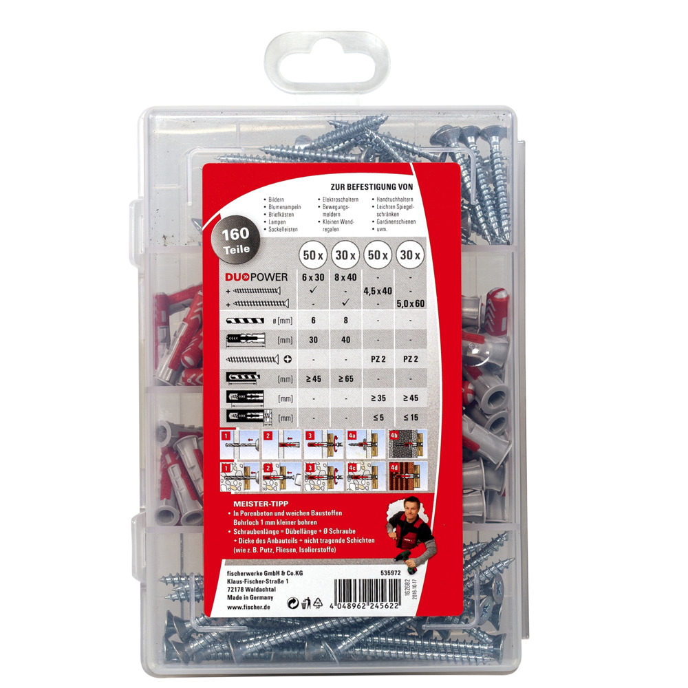 fischer 535972 - Spreizdübel - Beton - Metall - Kunststoff - Grau - 80 Stück(e) - Box, Ansicht 2