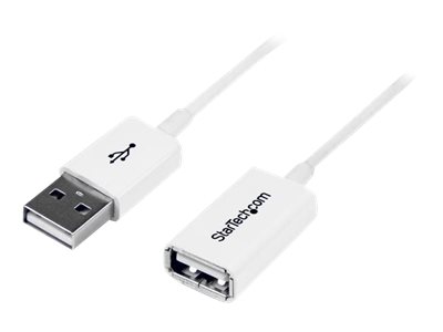 StarTech.com 3m USB 2.0 Verlängerungskabel A auf A - Stecker/Buchse - Weiß - USB A (St) auf USB A (Bu) Verlängerung - USB-Verlängerungskabel - USB (W) zu USB (M)
