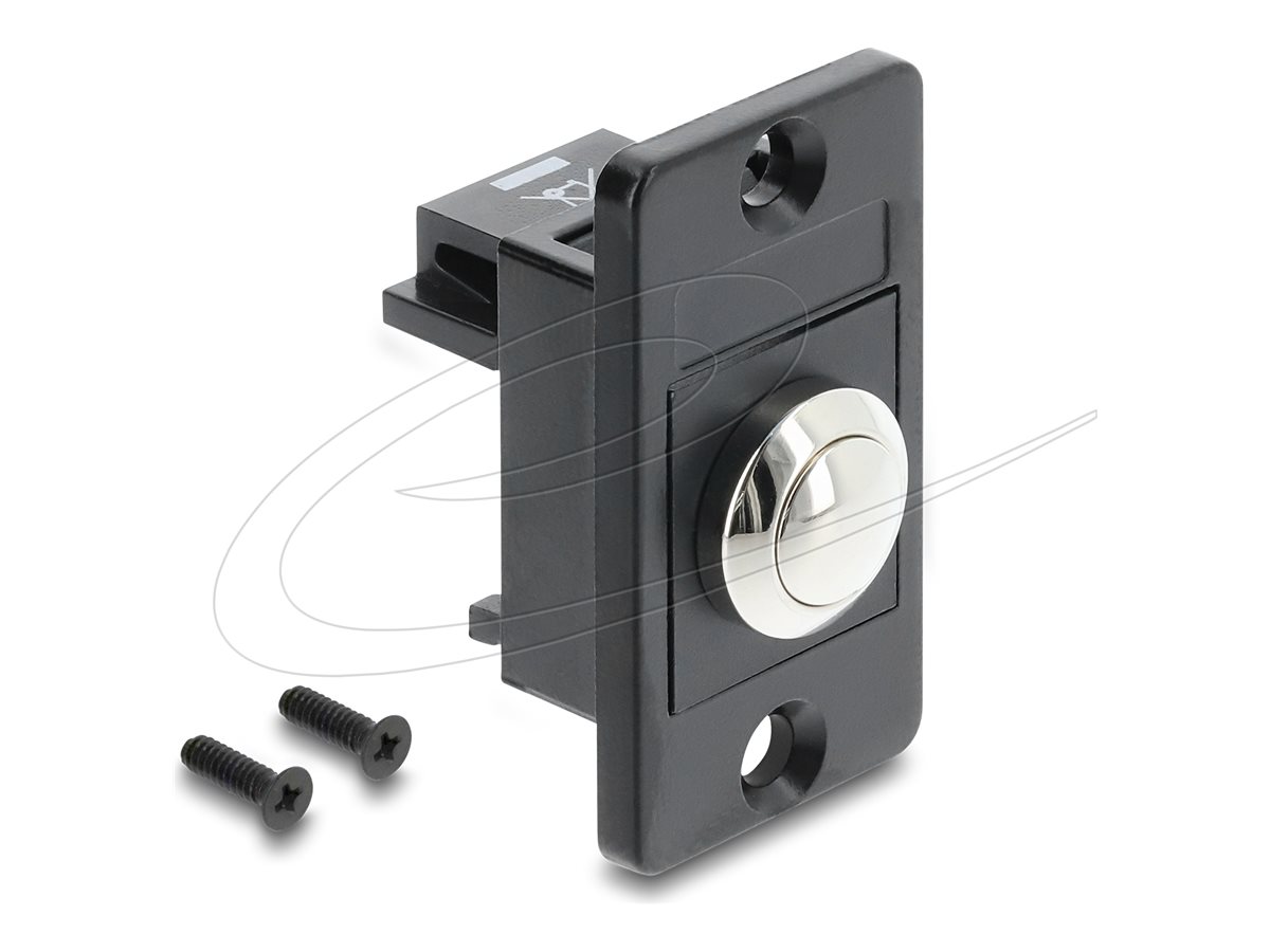 Delock Schalter mit Taste - panel mount - Schwarz