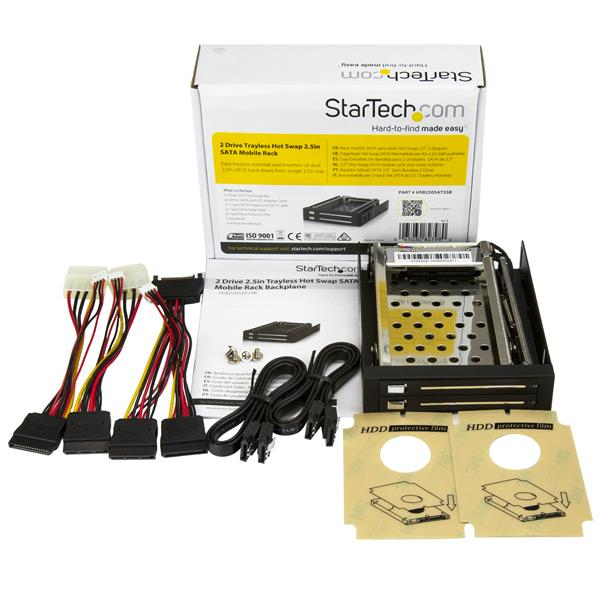 StarTech.com SATA Wechselrahmen 3,5 Zoll trägerlos - Mobiles Festplatten Speicher Rack für 2x 6,4cm (2,5), Ansicht 2