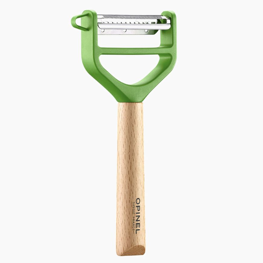 Opinel T-Duo - Obst & Gemüse - Y-Schäler - Edelstahl - Grün - Holz, Ansicht 2
