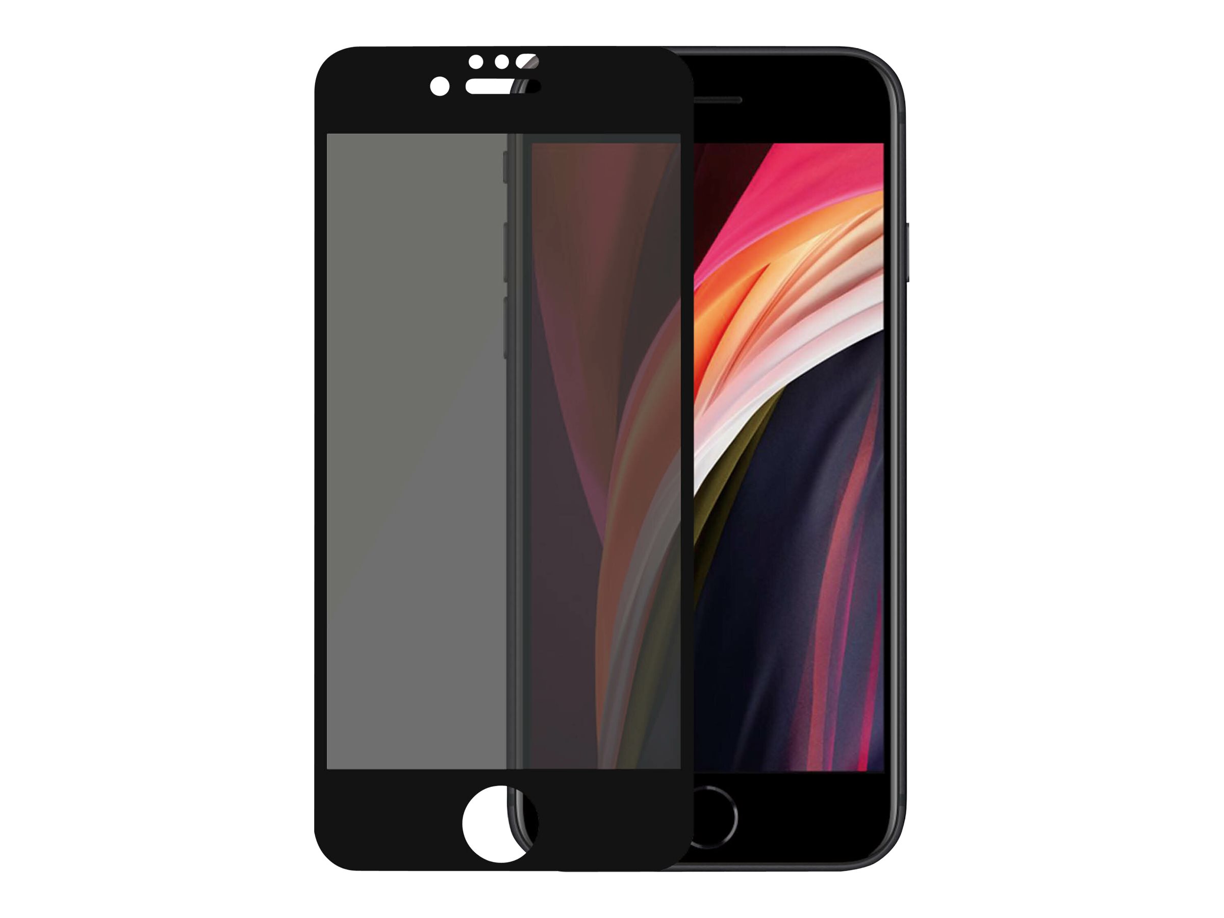 PanzerGlass Black & Case Friendly Privacy - Bildschirmschutz für Handy - Glas - mit Sichtschutzfilter - Schwarz, Ansicht 2