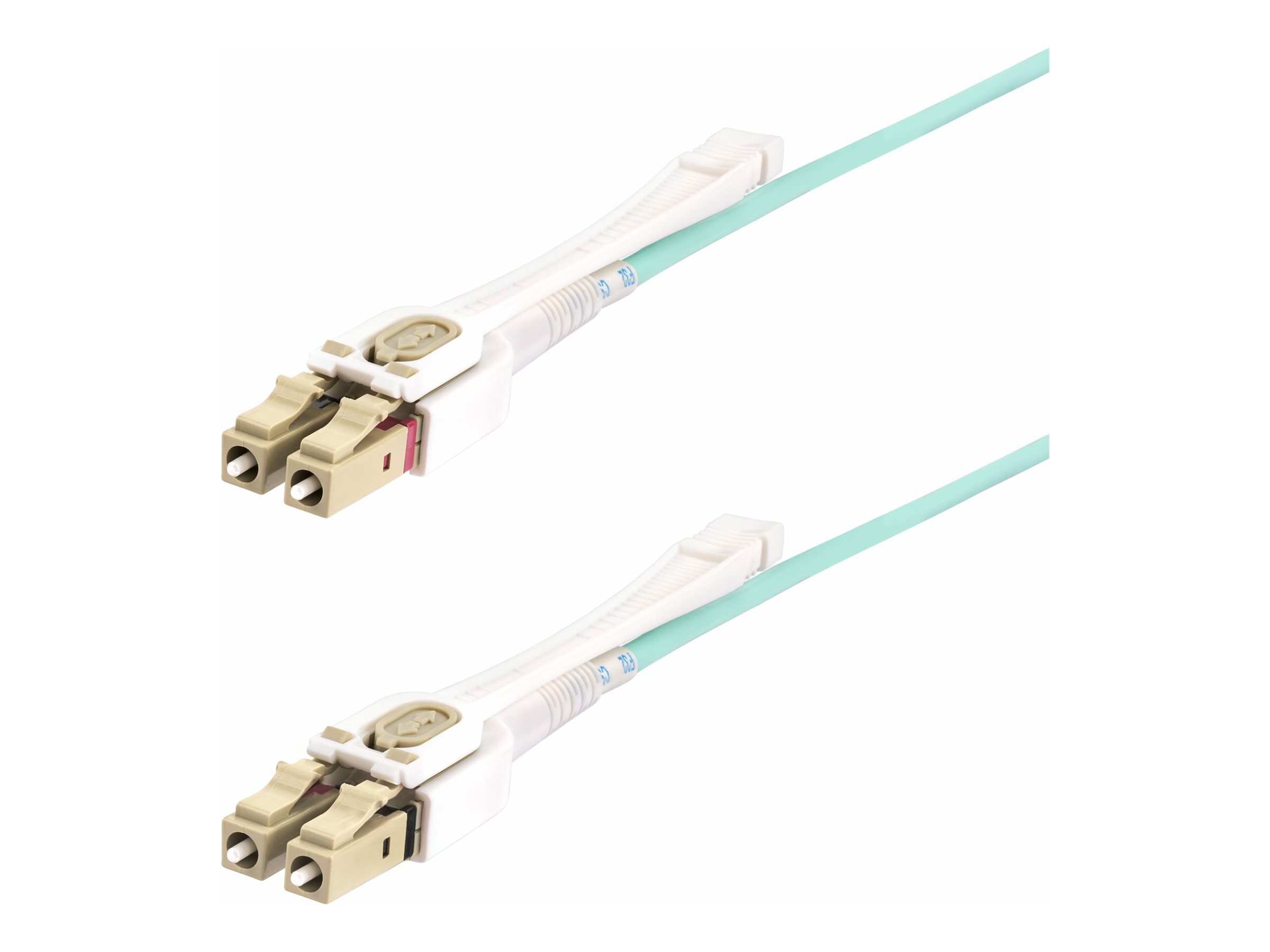 StarTech.com 4m (13ft) LC to LC (UPC) OM4 Multimode Fiber Optic Cable wPush Pull Tabs 50125µm 100G Networks Bend Insensitive Low Insertion Loss - LSZH Fiber Patch Cord (450FBLCLC4PP)