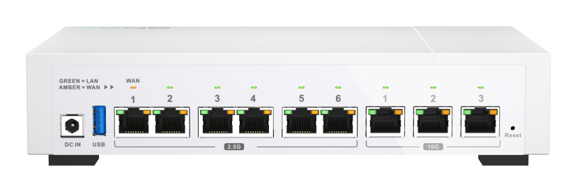 QNAP QHora-322 - Router - Netz - 10 GigE, 2.5 GigE, Ansicht 3