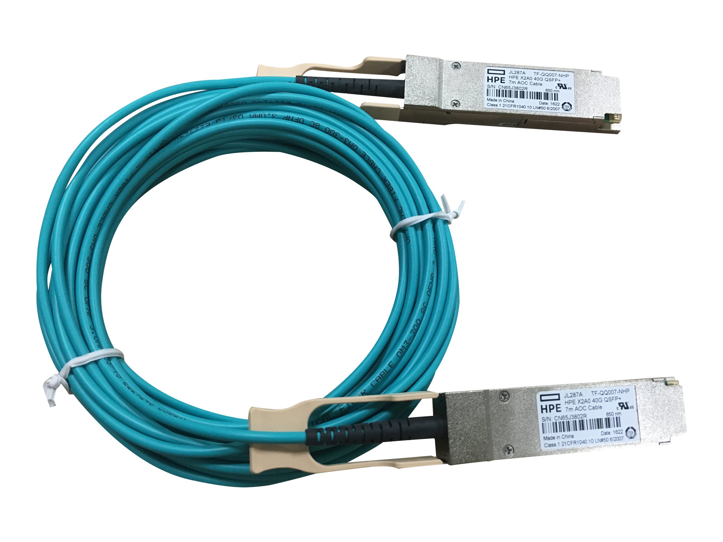 HP Enterprise X2A0 40G QSFP+ 7M AOC CABLE (JL287A)