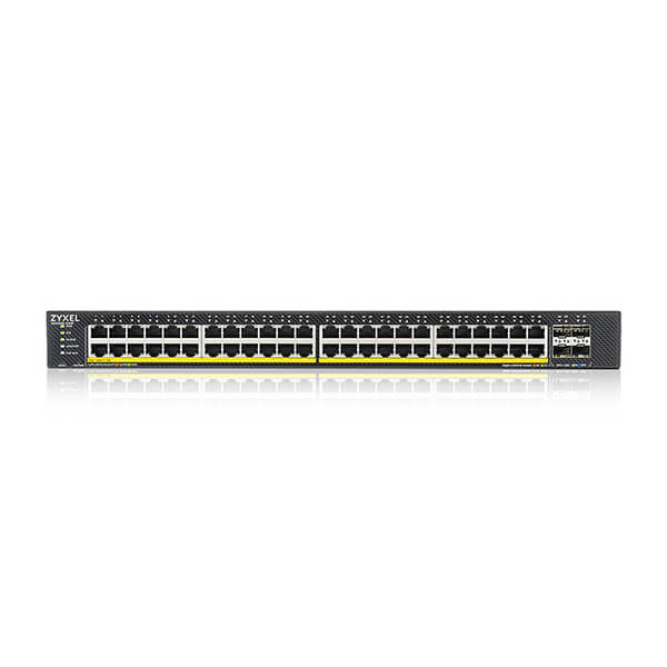 ZyXEL XGS1935-52HP 52 Port Smart Managed PoE Switch 48x Gigabit and 4x 10G SFP+ hybrid, Ansicht 3