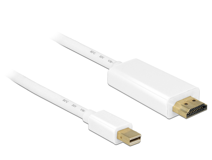 Delock 83708, 3 m, Mini DisplayPort, HDMI, Männlich, Männlich, Gold