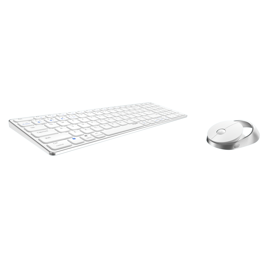 Rapoo 9750M - Kabellos - RF Wireless + Bluetooth - Scherenschalter - Weiß - Maus enthalten - TL: Deutsch, QWERTZ, Ansicht 2