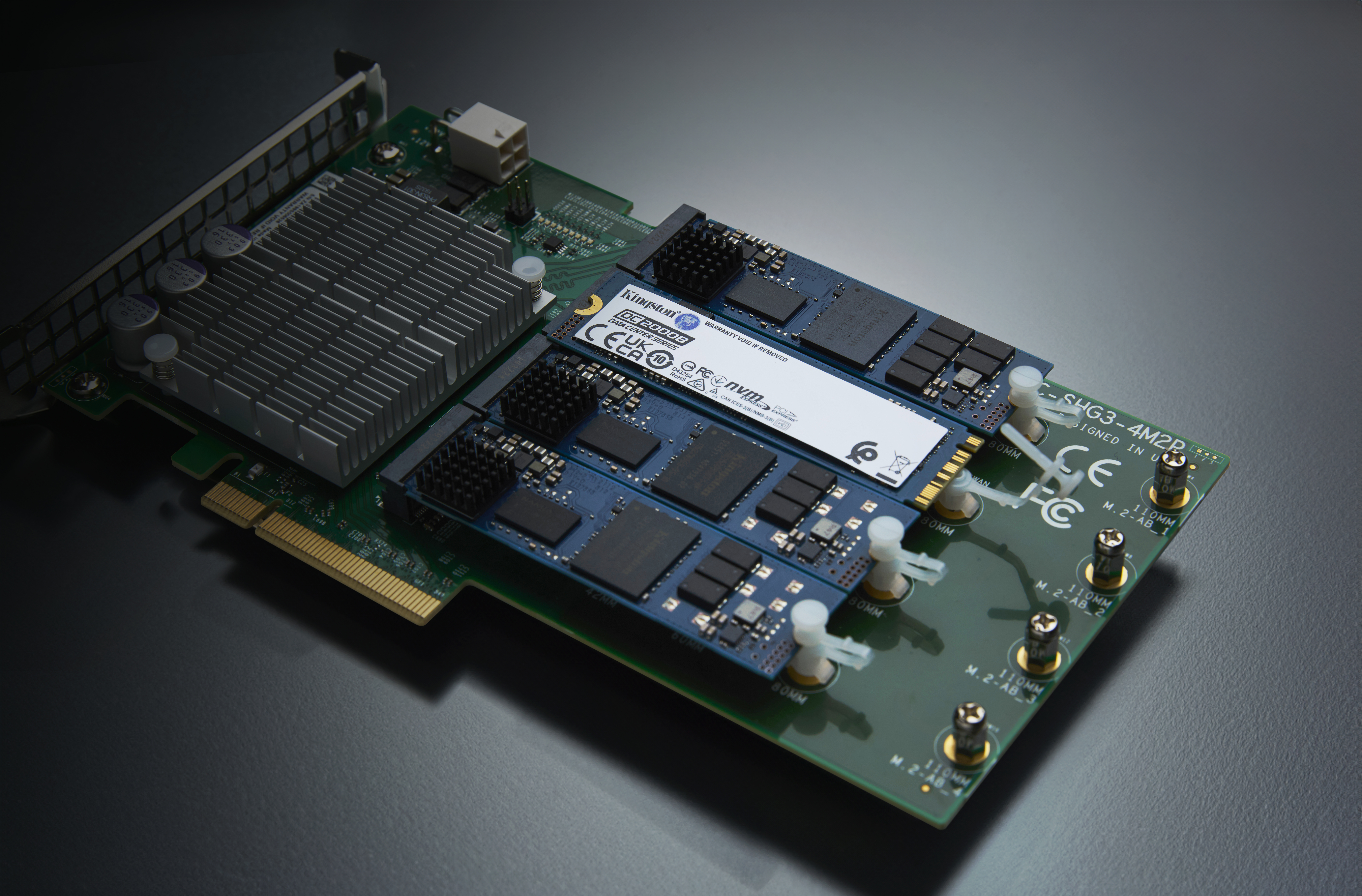 Kingston Data Center DC2000B - SSD - Enterprise - 480 GB - intern - M.2 2280 - PCIe 4.0 x4 (NVMe), Ansicht 2