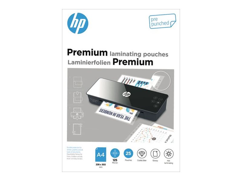 Hewlett Packard (HP) HP Laminierfolien Premium A4 125 Micron  25x mit Lochung