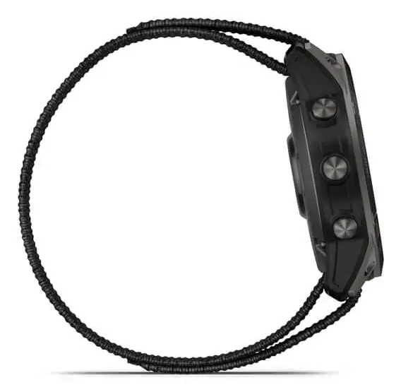 Garmin Enduro 2 - Sportuhr mit Riemen - UltraFit Nylongewebe - schwarz - Handgelenkgröße: 110-220 mm - Anzeige 3.556 cm, Ansicht 3