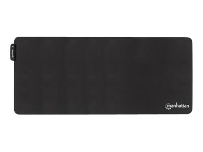Manhattan XXL RGB LED Gaming Mousepad Smooth Top Surface Mat, Micro-textured surface for ultra-high precision with optical and laser mice (800x350x3mm), Adjustable Color-LED Lighting Modes, Non Slip Base, Water Resistant, Stitched Edges, Black, Lifet...
