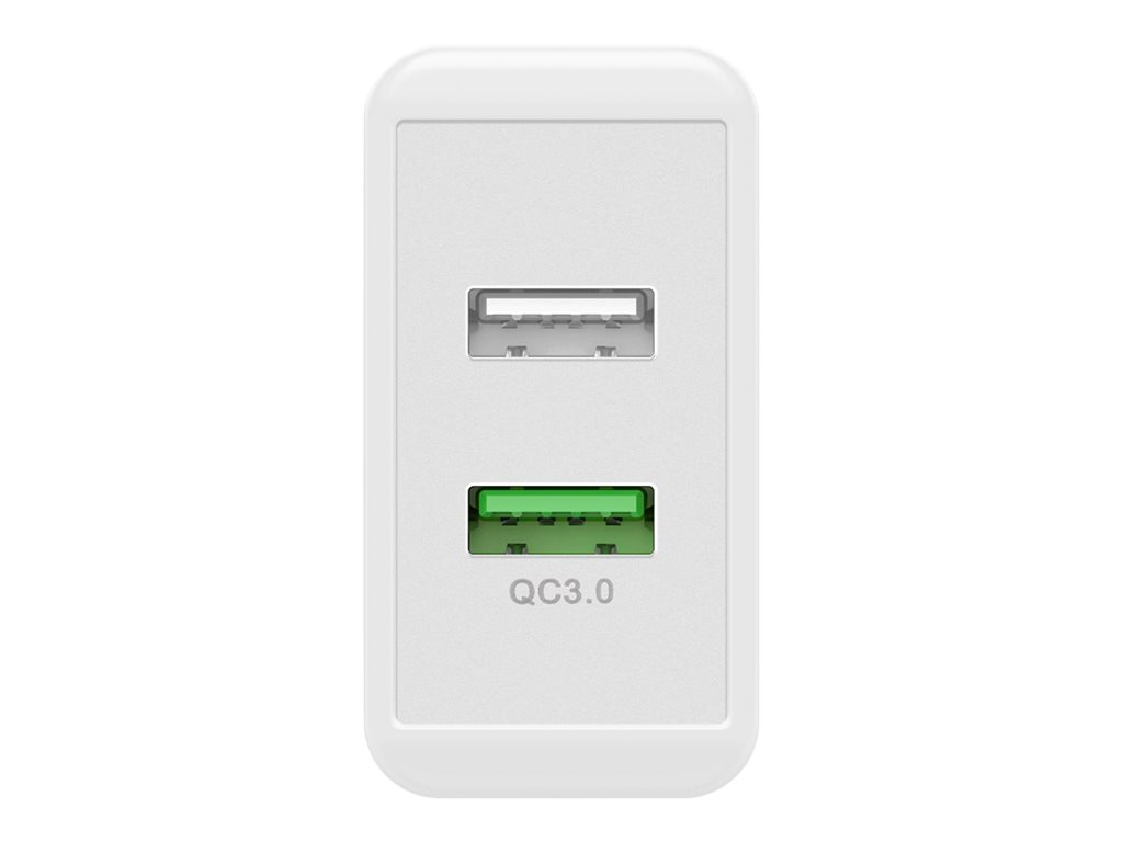 Goobay - Netzteil - 28 Watt - 2 A - QC 3.0 - 2 Ausgabeanschlussstellen (USB), Ansicht 3