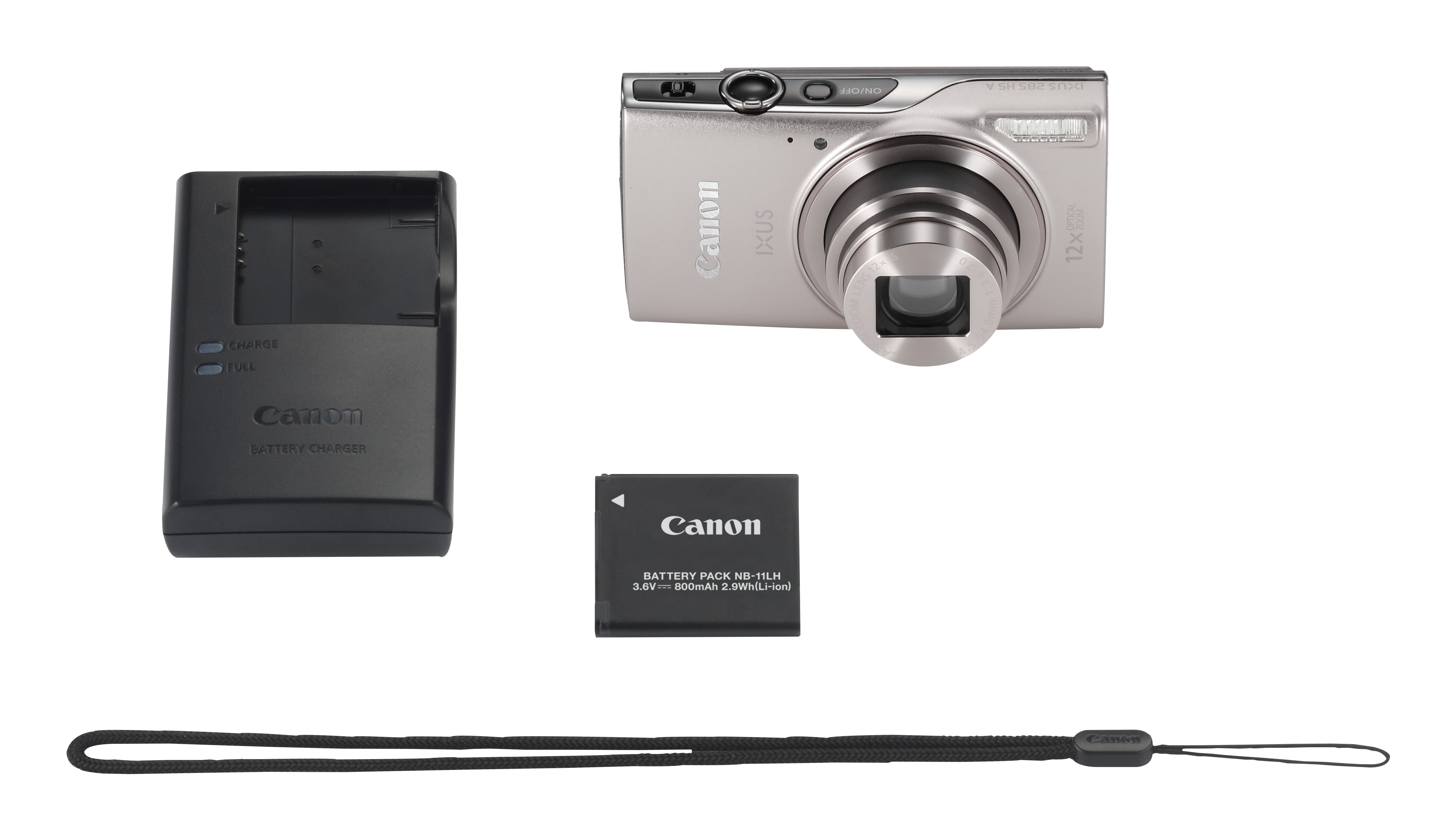 Canon IXUS 285 HS - Digitalkamera - 20,2 MP CMOS - Display: 7,62 cm/2,3" TFT - Silber, Ansicht 2