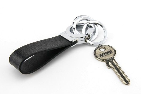 Troika KR8-02-LE - Schlüsselanhänger - Schwarz - Kunstleder - Leder - Metall - Abbildung - 31 mm - 101 mm, Ansicht 3