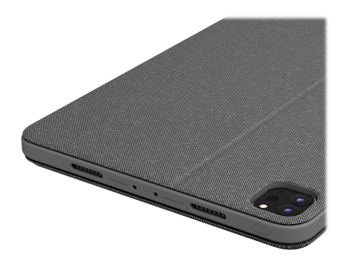 Logitech Combo Touch - Tastatur und Foliohülle - mit Trackpad - hintergrundbeleuchtet - Apple Smart connector - AZERTY - Französisch - Oxford Gray - für Apple 11-inch iPad Pro (1. Generation 2. Generation 3. Generation)