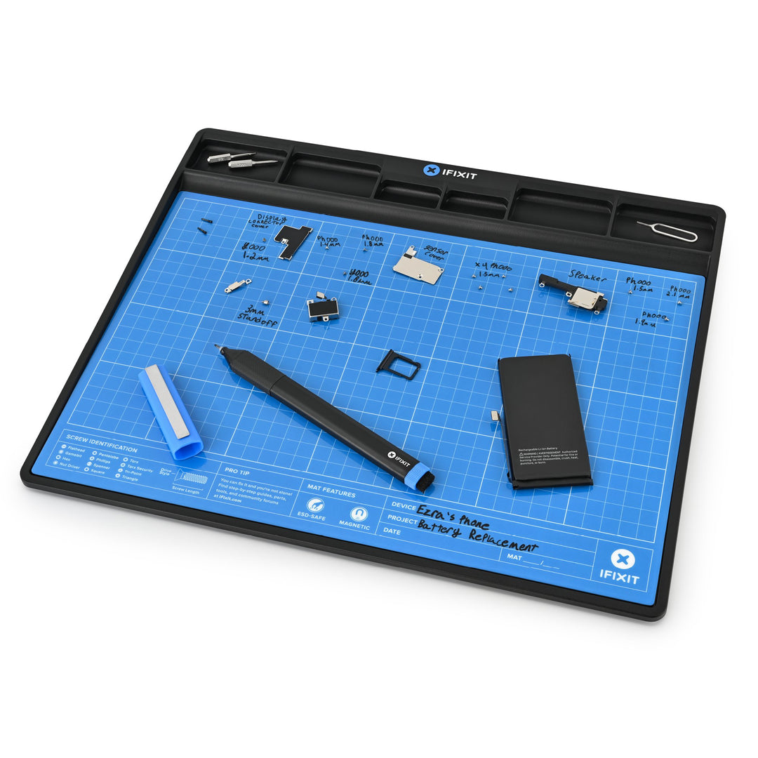 iFixit FixMat - Magnetmatte - Universal - Stift - Schwarz - Blau - Weiß - 300 mm - 250 mm, Ansicht 4