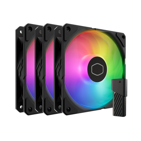 Cooler Master SickleFlow Edge 120 - Gehäuselüfter - 120 mm - Schwarz (Packung mit 3), Ansicht 2