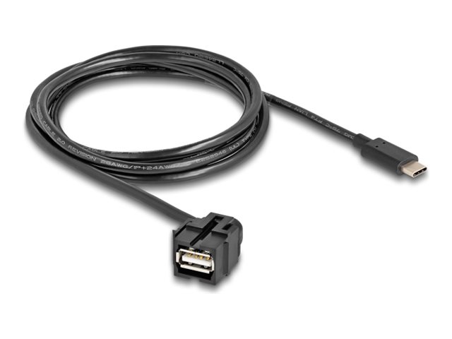 Delock USB-Kabel - USB-C (M) angled zu USB (W)