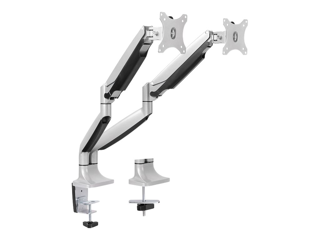 LogiLink Befestigungskit - einstellbarer Arm - für 2 Monitore - Aluminium, kaltgewalzter Stahl - Bildschirmgröße: 33-81.3 cm (13"-32")