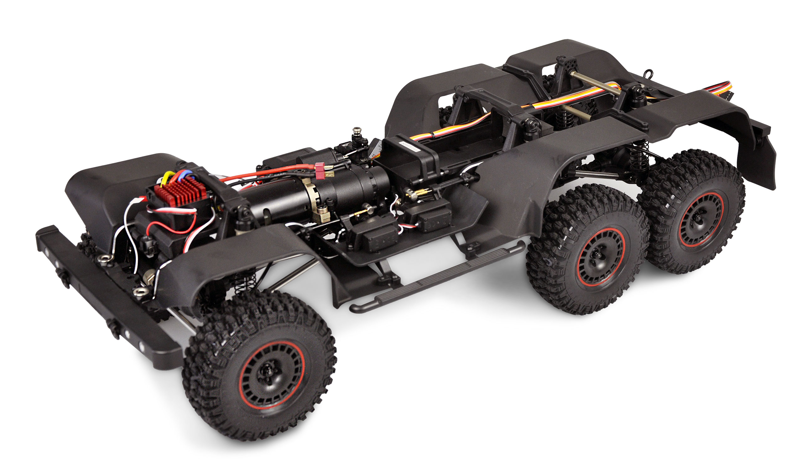 Amewi RC Auto AMXRock RCX10.3P Crawler 6x6 Pickup grau/14+, Ansicht 4