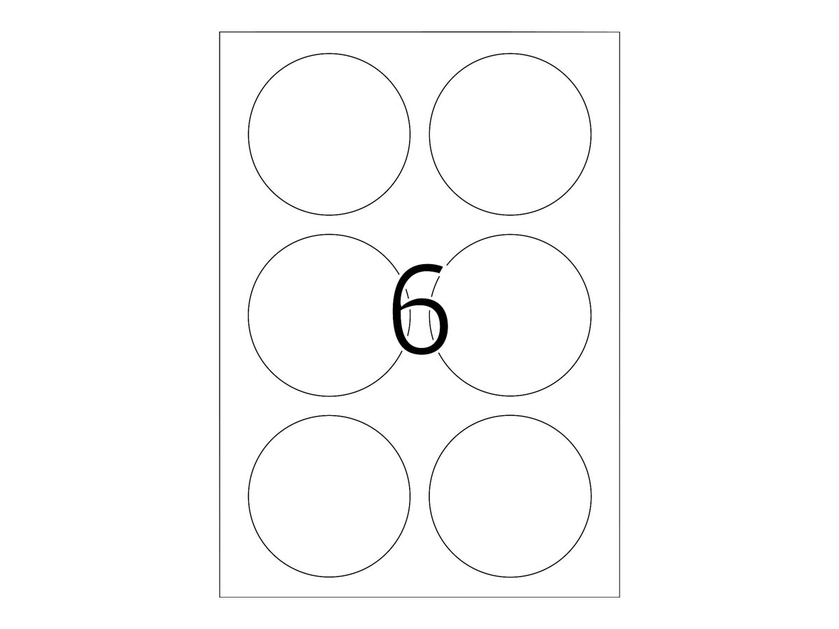 HERMA Special - Papier - matt - selbstklebend, entfernbarer Klebstoff - weiß - 85 mm rund 150 Etikett(en) (25 Bogen x 6), Ansicht 3