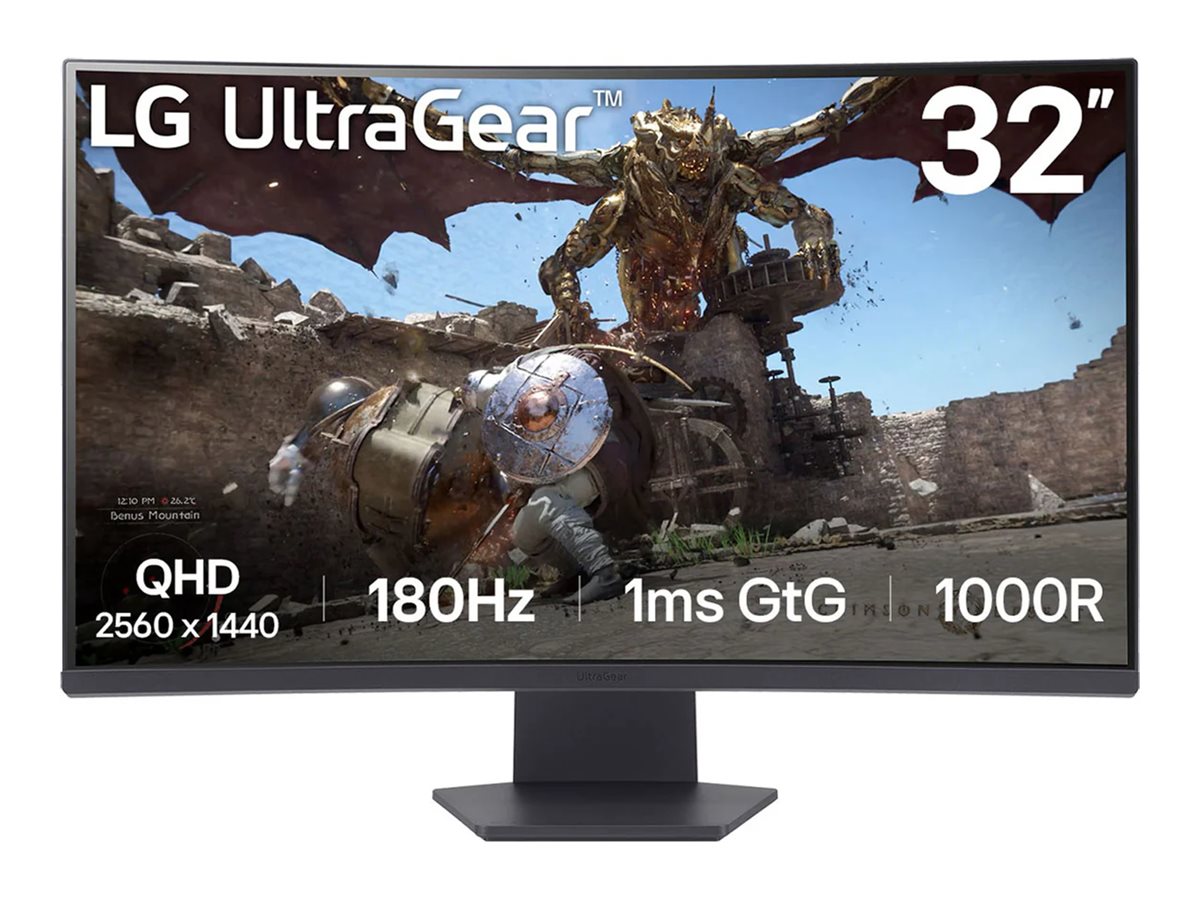 LG UltraGear 32GS60QX-B - LED-Monitor - Gaming - gebogen - 81.3 cm (32")