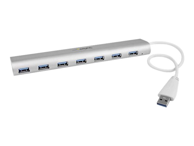 StarTech.com 7 Port kompakter USB 3.0 Hub mit eingebautem Kabel, Ansicht 2