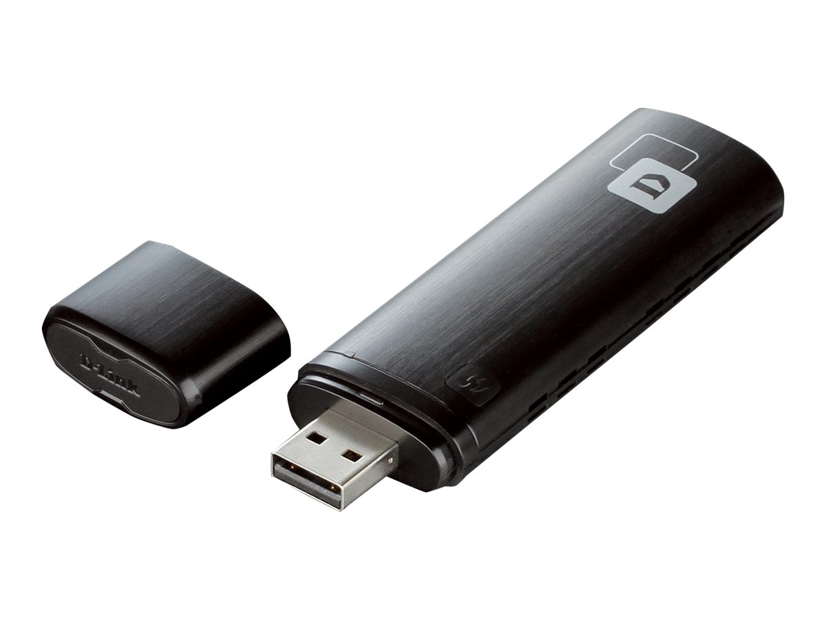 D-Link Wireless AC1200 DWA-182 - Netzwerkadapter - USB 2.0 - 802.11a, 802.11b/g/n, 802.11ac (draft 2.0)