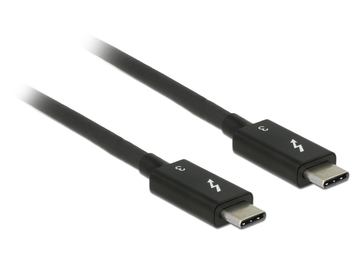 Delock 84844, 0,5 m, USB C, USB C, USB 3.2 Gen 2 (3.1 Gen 2), Männlich/Männlich, Schwarz