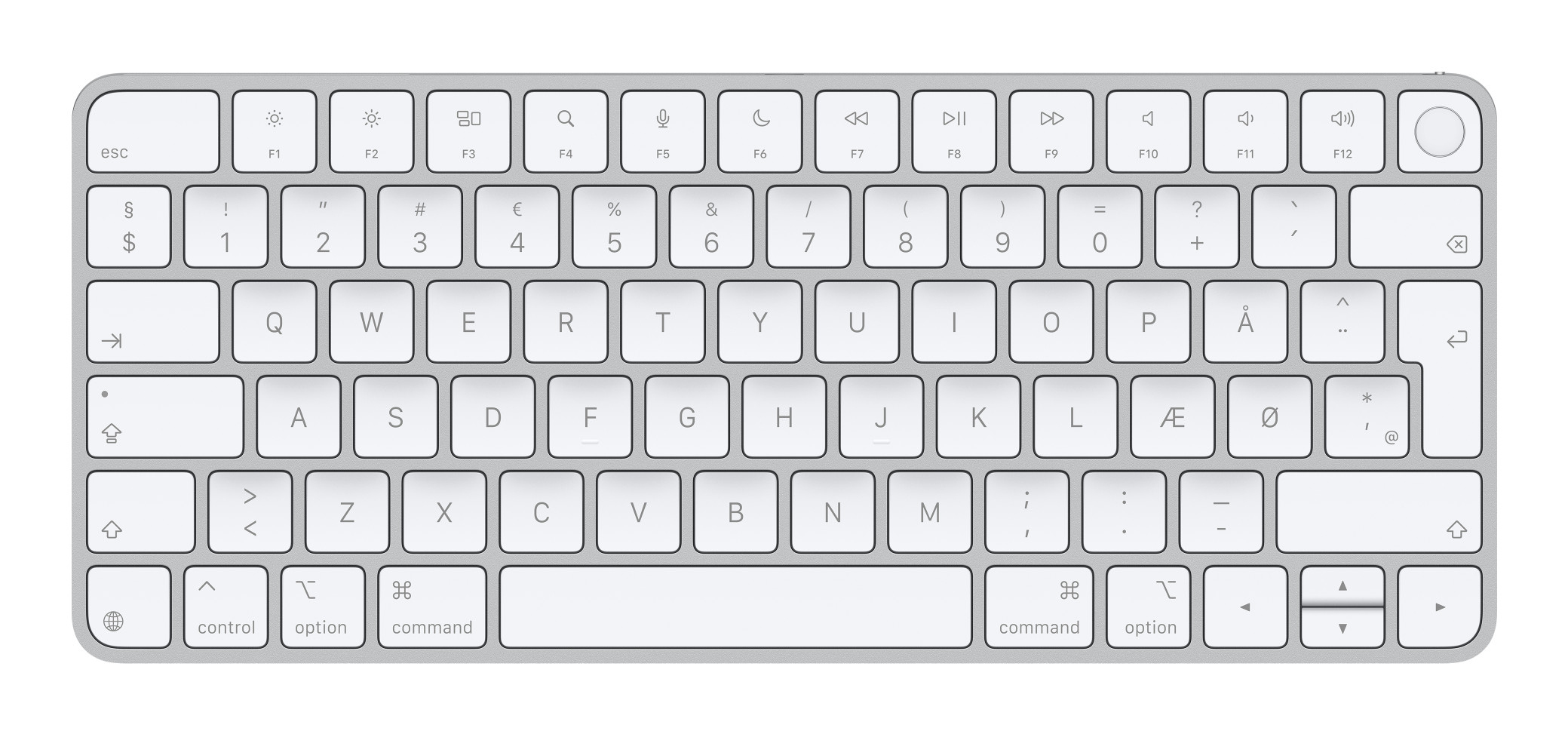 Apple Magic Keyboard with Touch ID - Tastatur - TL: Nordisch, QWERTY, Ansicht 2