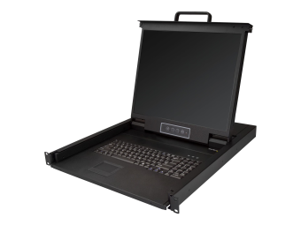 StarTech.com Rack KVM Konsole - US Tastatur(QWERTY) Ein Port VGA KVM mit 19 LCD Monitor - 1HE LCD KVM Konsolenschublade mit Kabeln - USB Unterstützung - 50.000 MTBF (RKCONS1901)