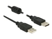 0.5m - 2xUSB 2.0-A USB Kabel 0,5 m USB A Schwarz