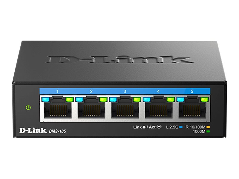 D-Link DMS-105 - Switch - unmanaged - 5 x 10/100/1000/2.5G