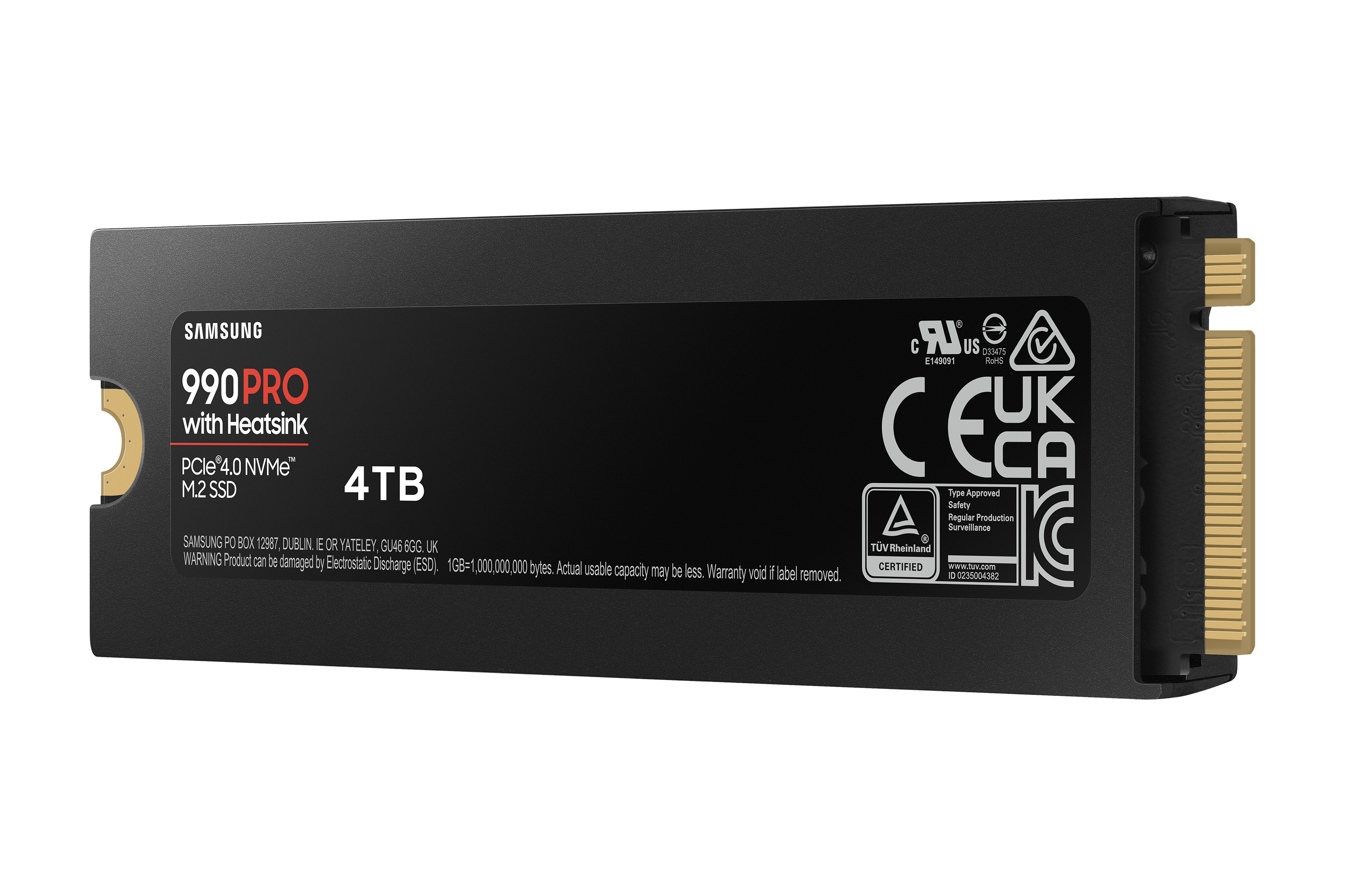 Samsung 990 PRO MZ-V9P4T0GW - SSD - verschlüsselt - 4 TB - intern - M.2 2280 - PCIe 4.0 x4 (NVMe), Ansicht 4