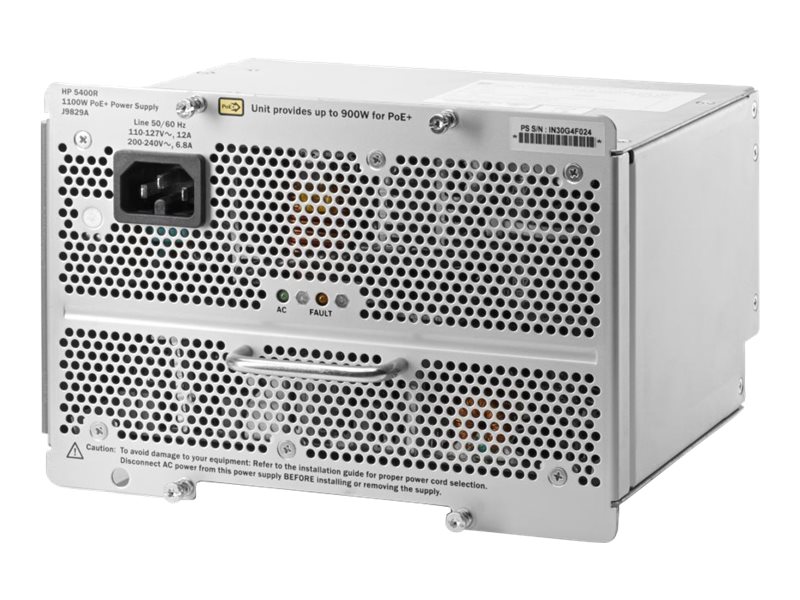 HPE  Aruba 5400R 1100W PoE+ zl2 Power Supply (J9829A#ABB)