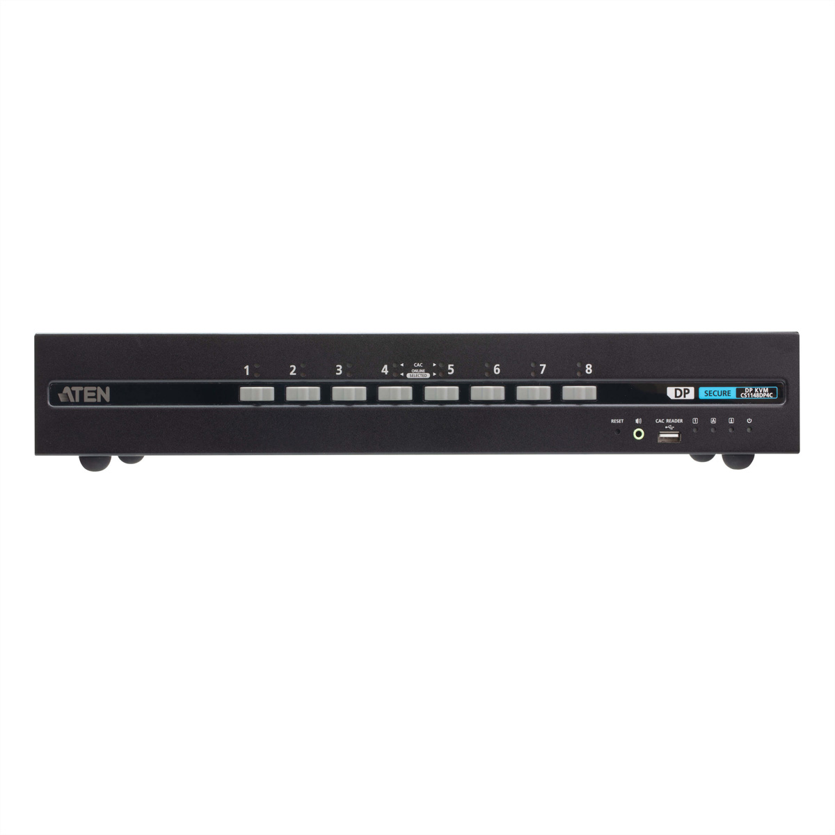 ATEN CS1148DP4C - KVM-Audio-USB-Switch - PSD PP v4.0-konform DisplayPort gesichert mit CAC doppelte Anzeige