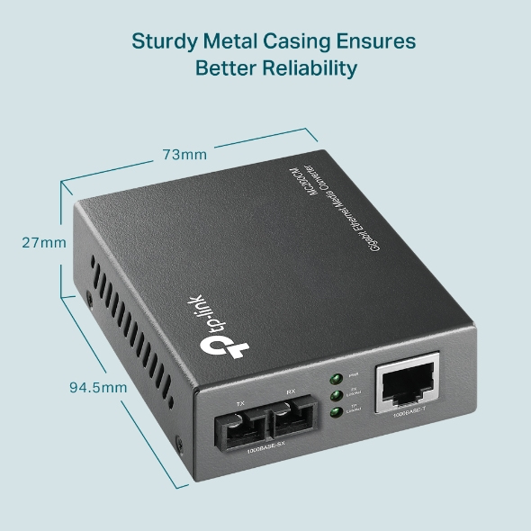 TP-LINK MC200CM - Medienkonverter - GigE - 1000Base-SX, 1000Base-T, Ansicht 3