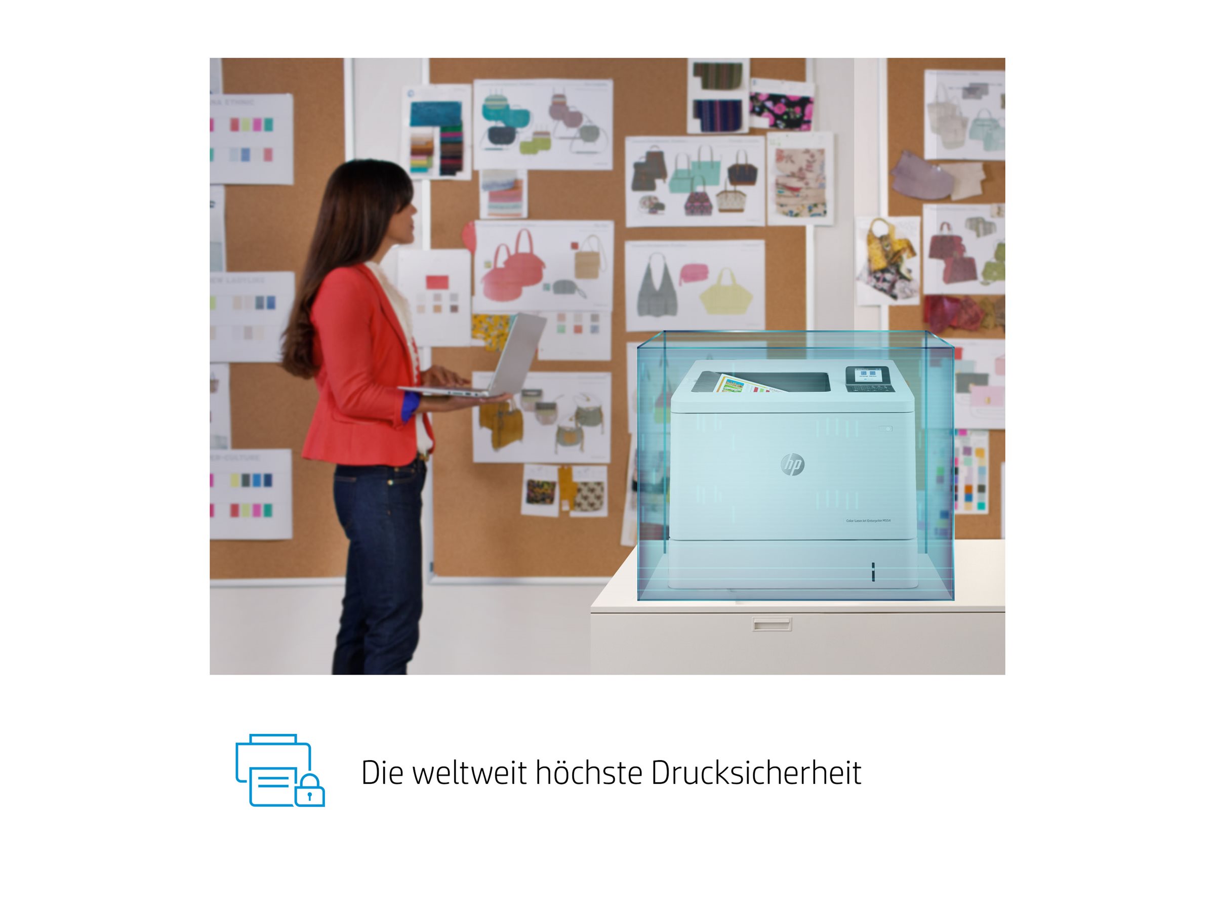 HP LaserJet Enterprise M554dn - Drucker - Farbe - Duplex - Laser - A4/Legal - 1200 x 1200 dpi - bis zu 33 Seiten/Min. (einfarbig)/