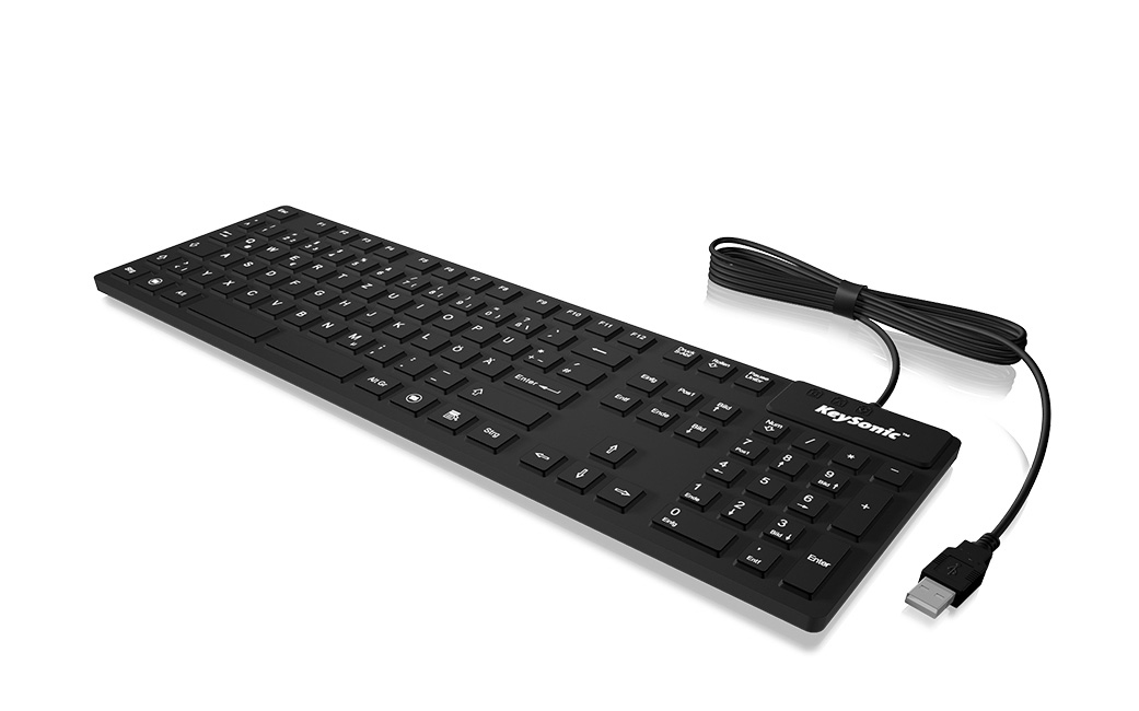 KeySonic KSK-8030 IN - Tastatur - USB - TL: Deutsch, QWERTZ, Ansicht 2