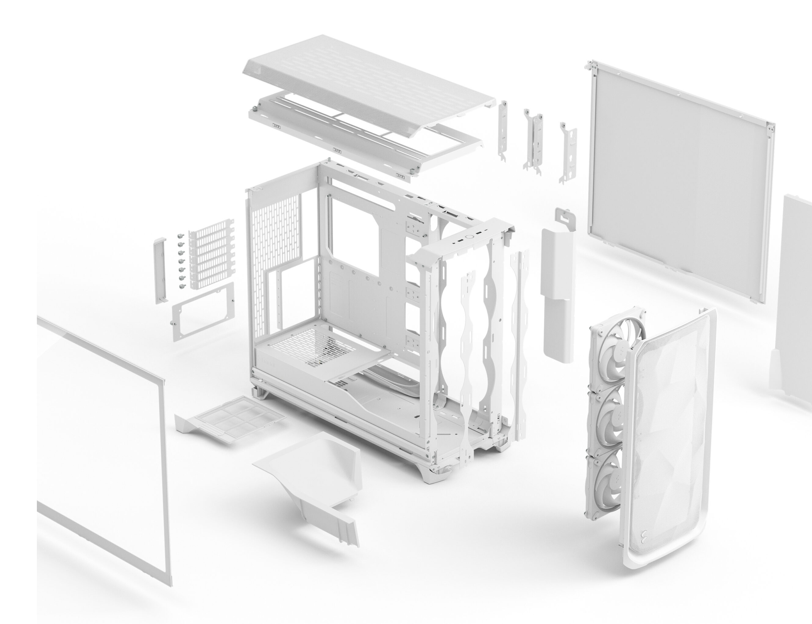 Fractal Design Meshify 3 XL - FT - E-ATX - Seitenteil mit Fenster (gehärtetes Glas), Ansicht 2
