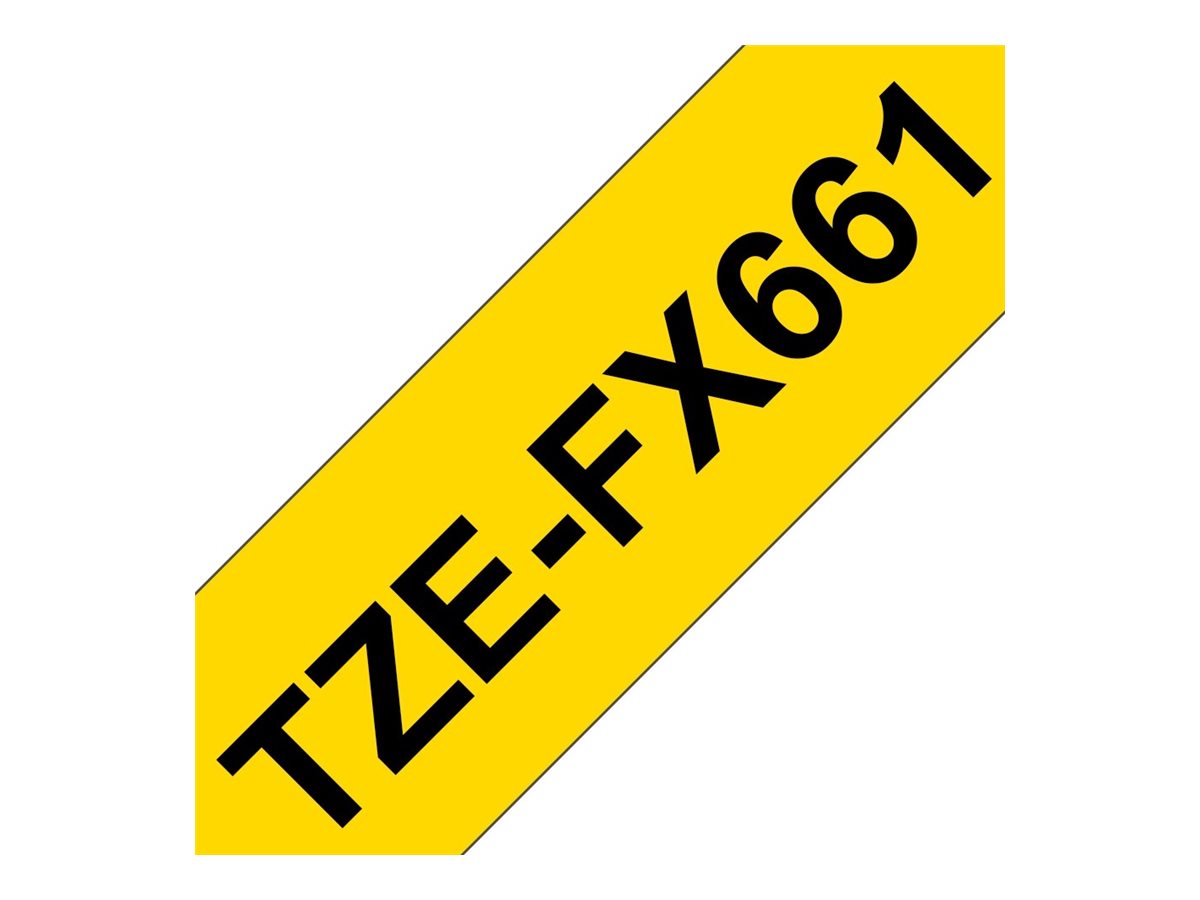 Brother TZe-FX661 - Schwarz auf Gelb - Rolle (3,6 cm x 8 m), Ansicht 3