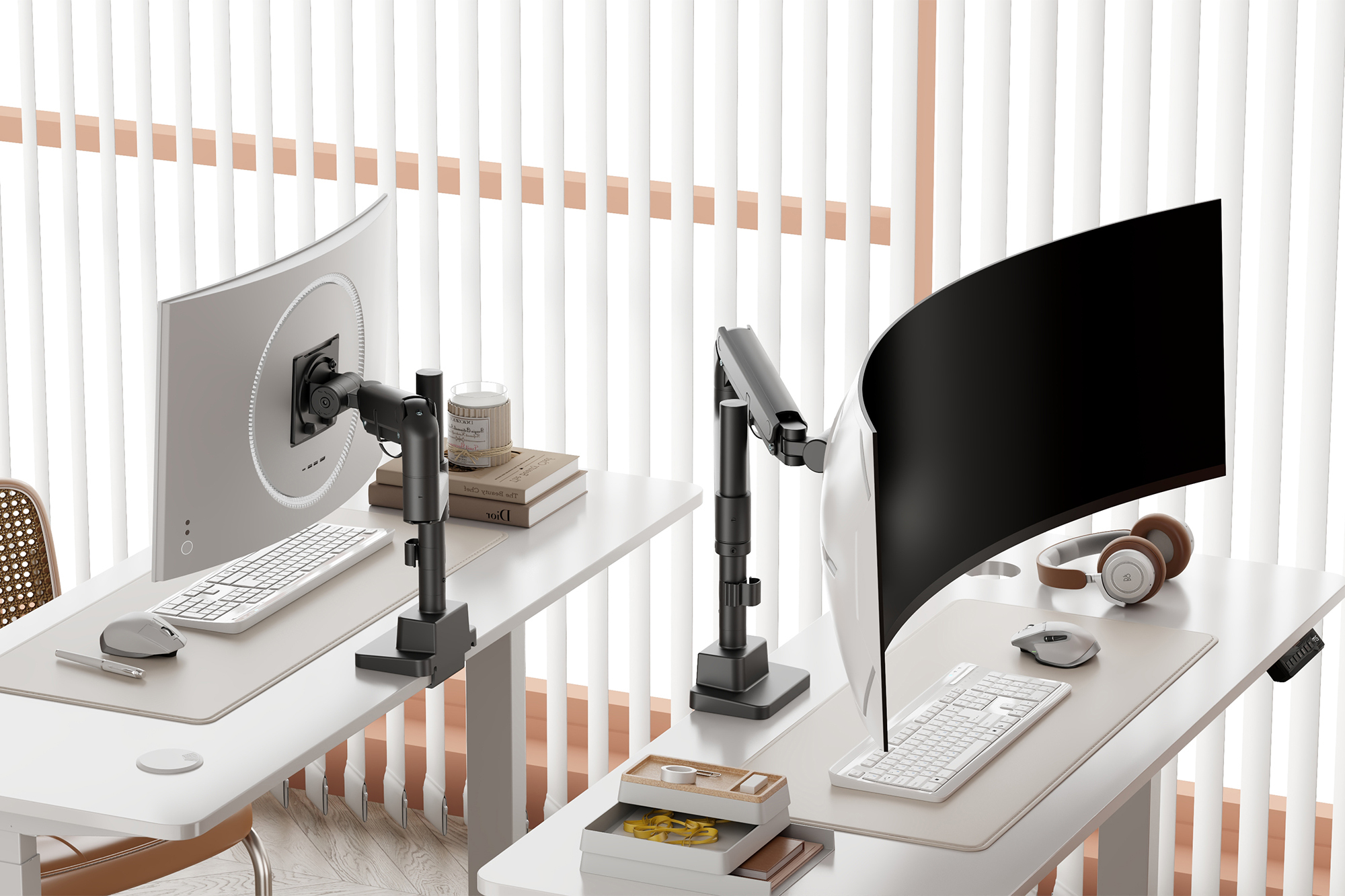 DIGITUS Single Monitorhalterung, 57, 27 kg - Schwarz, Ansicht 3