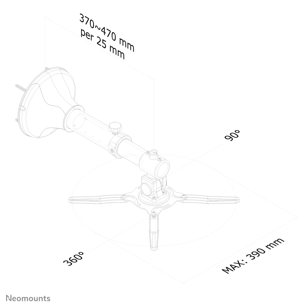 Neomounts BEAMER-W050 - Klammer für Projektor (full-motion), Ansicht 2