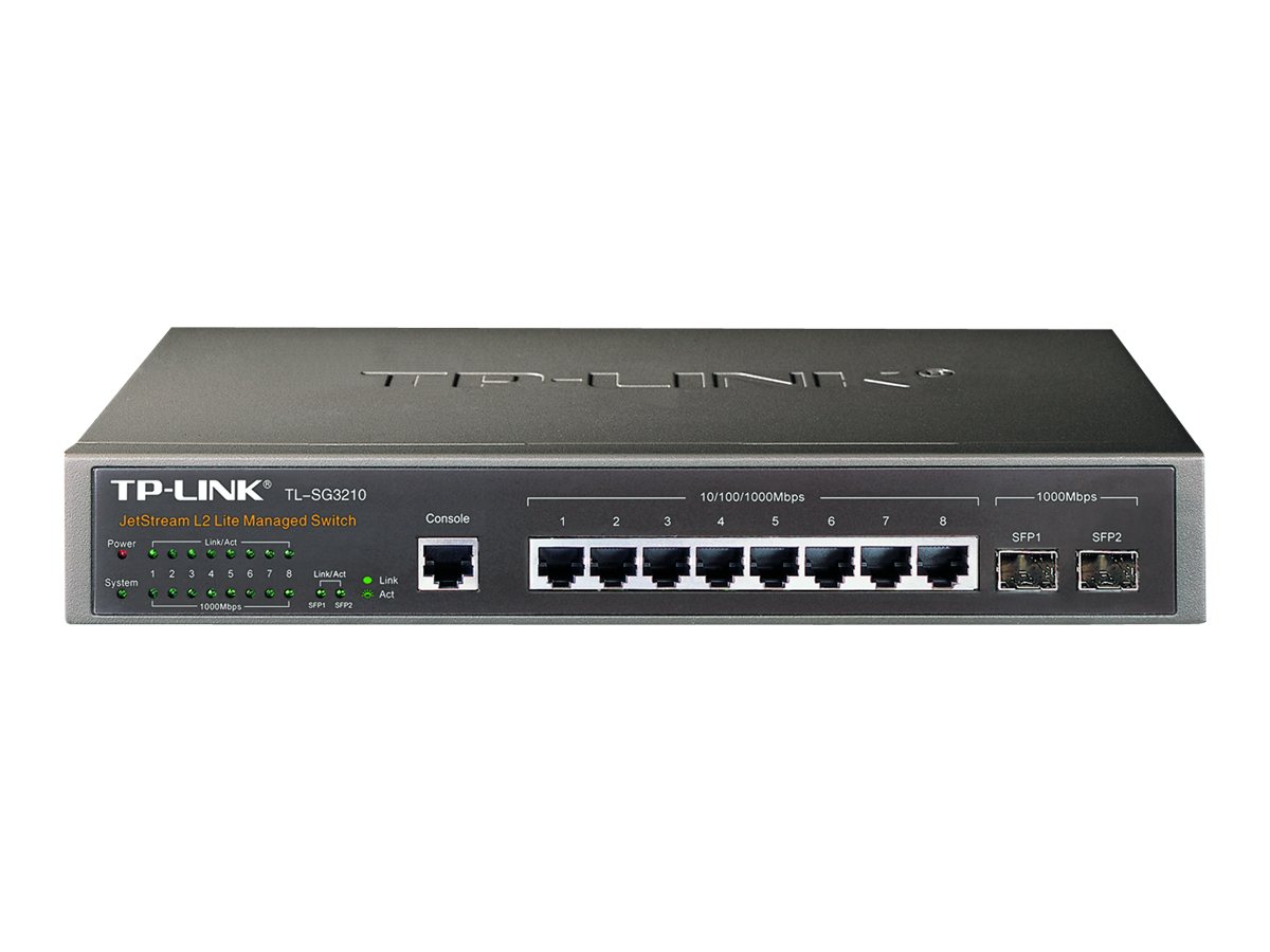 TP-Link JetStream TL-SG3210 V3.6 - Switch - L2+ - managed - 8 x 10/100/1000 + 2 x Gigabit SFP - an Rack montierbar