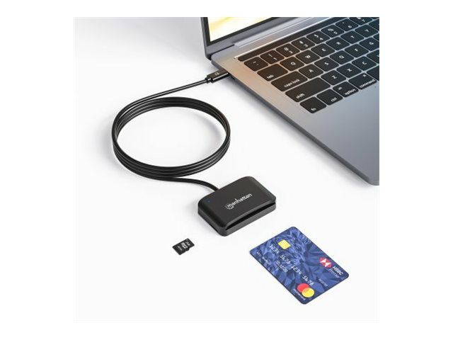 Manhattan USB 2.0 Typ-C Kartenlesegerät Smartcard- microSDXC - High Capacity SD - Extended Capacity SD, Ansicht 2