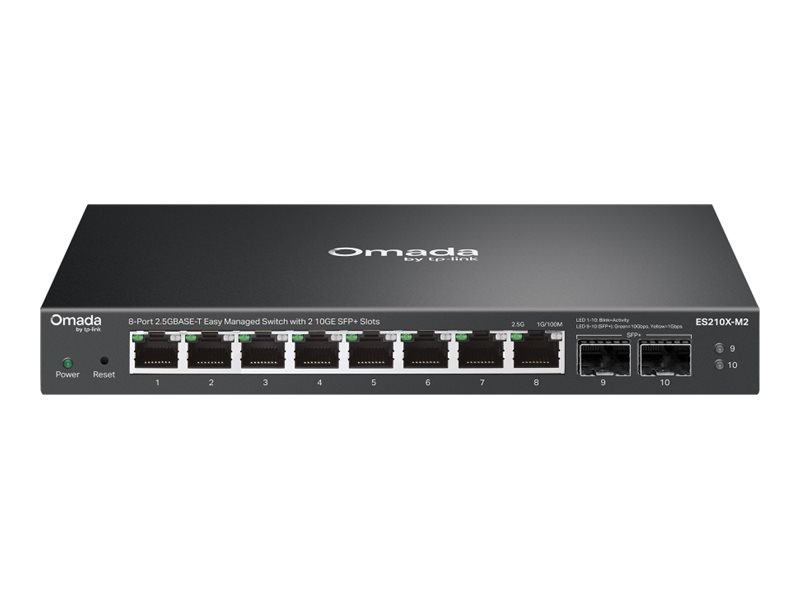 TP-LINK Omada ES210X-M2 V1 - Switch - L2+ - managed - 8 x 2.5GBase-T + 2 x 10 Gigabit SFP+ (Uplink)