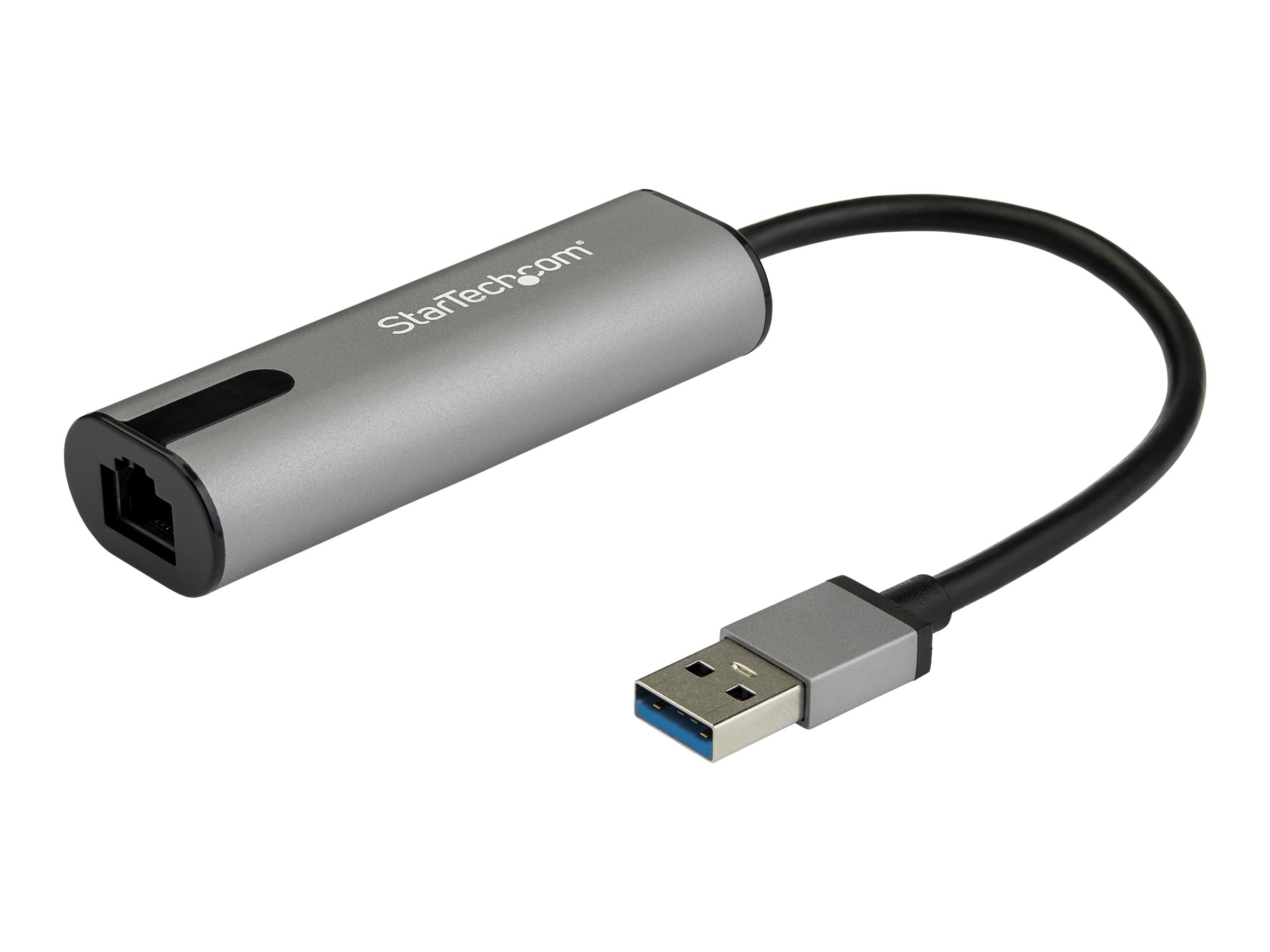 StarTech.com US2GA30 USB LAN Adapter (USB-A auf Gigabit Network / RJ45 Adapter, 2.5 GBASE-T) - Netzwerkadapter - USB 3.0 - 10M/100M/1G/2,5 Gigabit Ethernet x 1 - Schwarz, Space-grau
