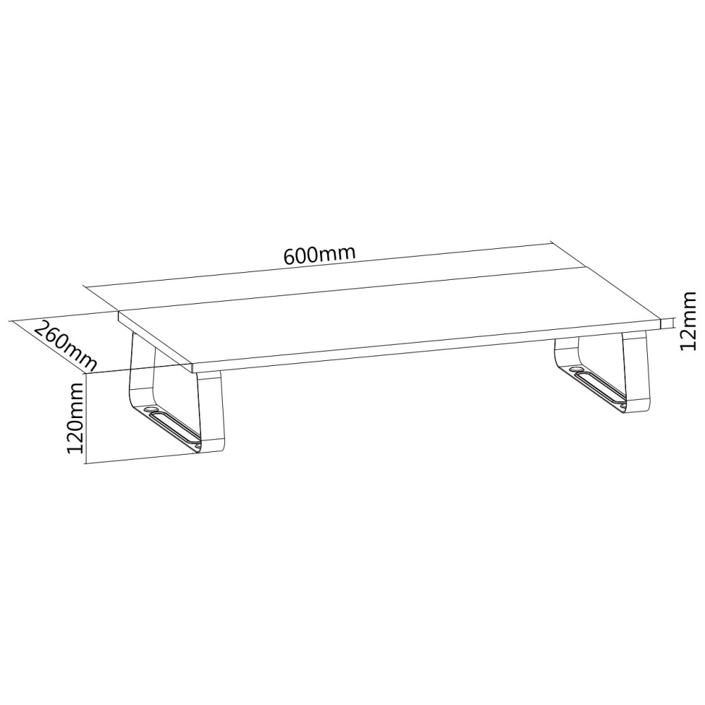 IC Intracom TECHly OFFICE series - Aufstellung - Riser - für Monitor, Ansicht 4